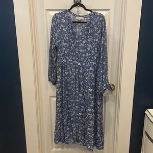 Loft 14 midi button down dress